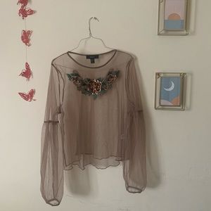 Forever 21 mesh Top